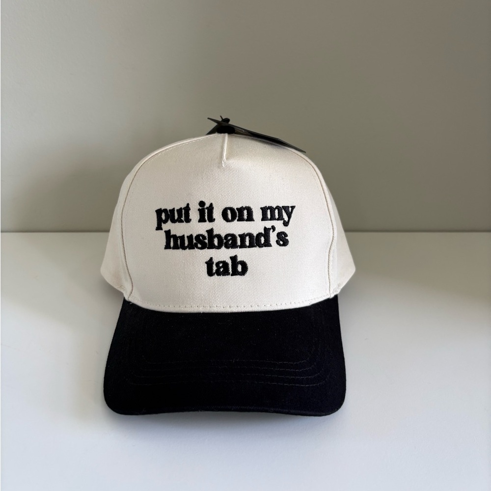 David and Young “Put it on Husband's Tab” Cotton Baseball SnapBack Hat